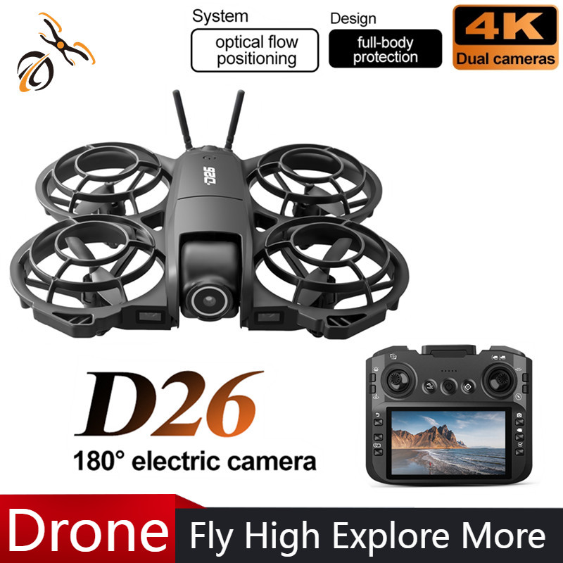 Rc Helicopter Case - Drone D26 4K Aéreo HD 180